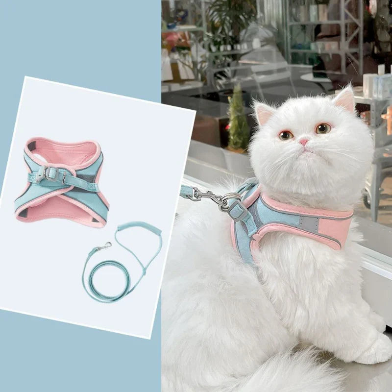 Cute cat harness in premium soft quality