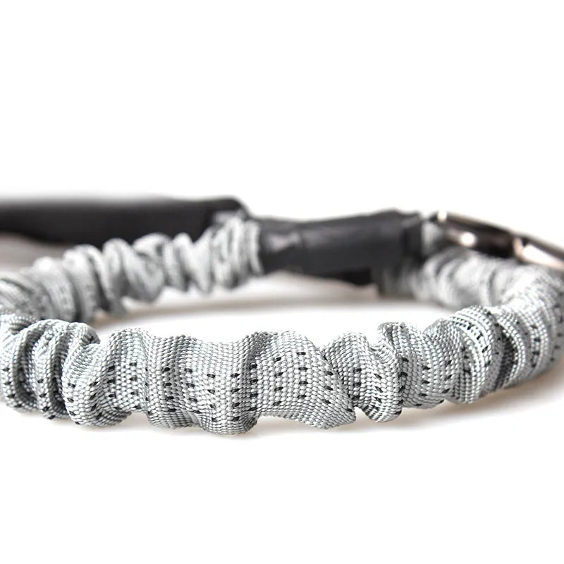 Shock-absorbing dog leash for large dogs