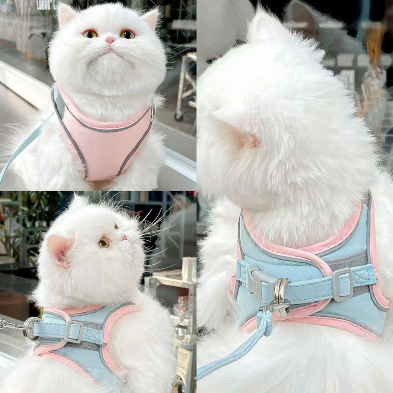 Cute cat harness in premium soft quality