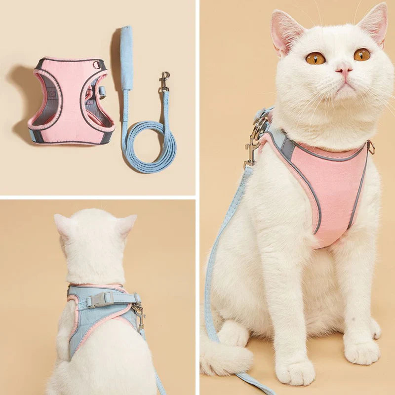 Cute cat harness in premium soft quality
