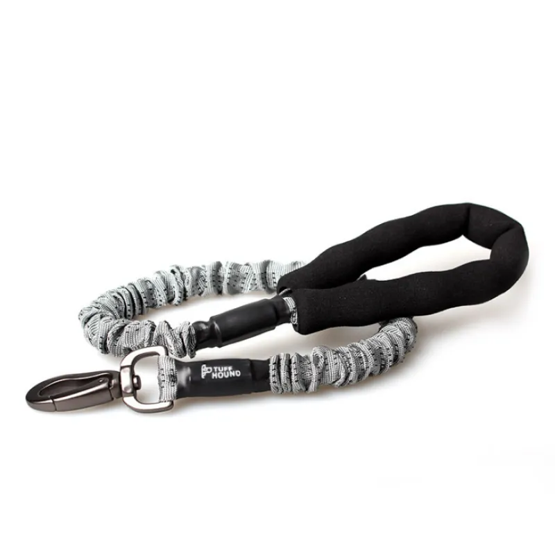 Shock-absorbing dog leash for large dogs