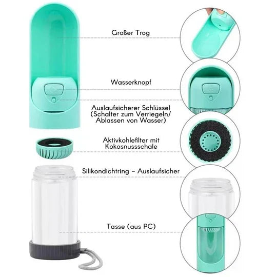 Mobile water dispenser for pets