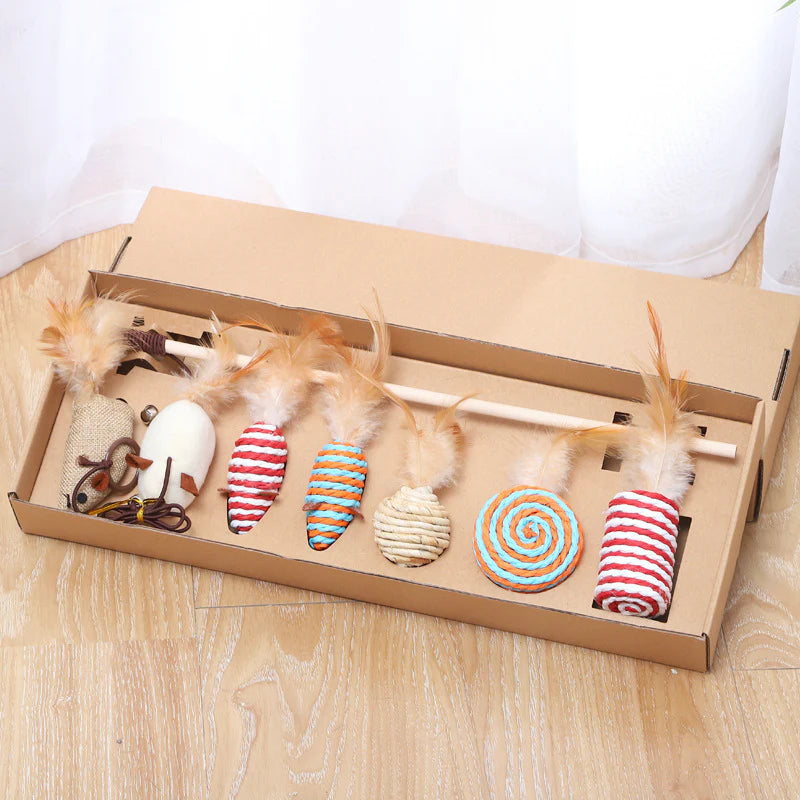 Handmade 7-Piece premium Cat play Set
