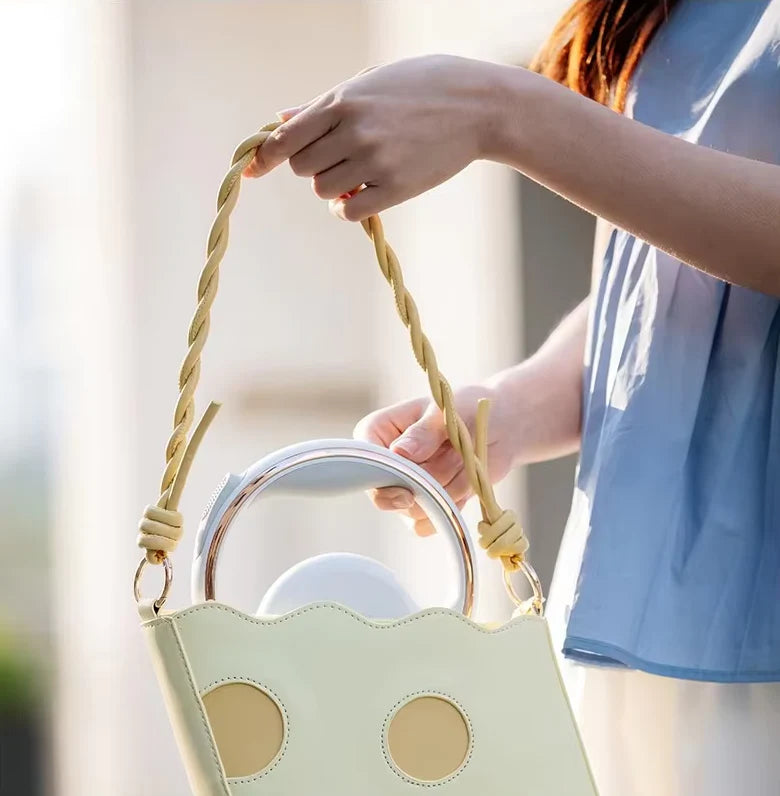 Premium dog lead with LED light and retractable mechanism for safe walking