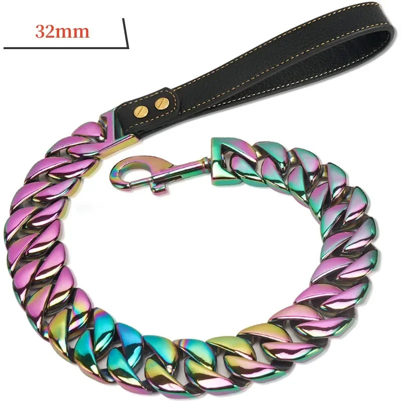Dog Lead made of Titanium Steel - suitable for 19mm (Cuba V2) or 32mm thick "Toronto"