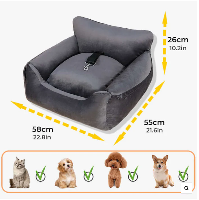 Comfortable car seat cover for pets – transport for dogs and cats