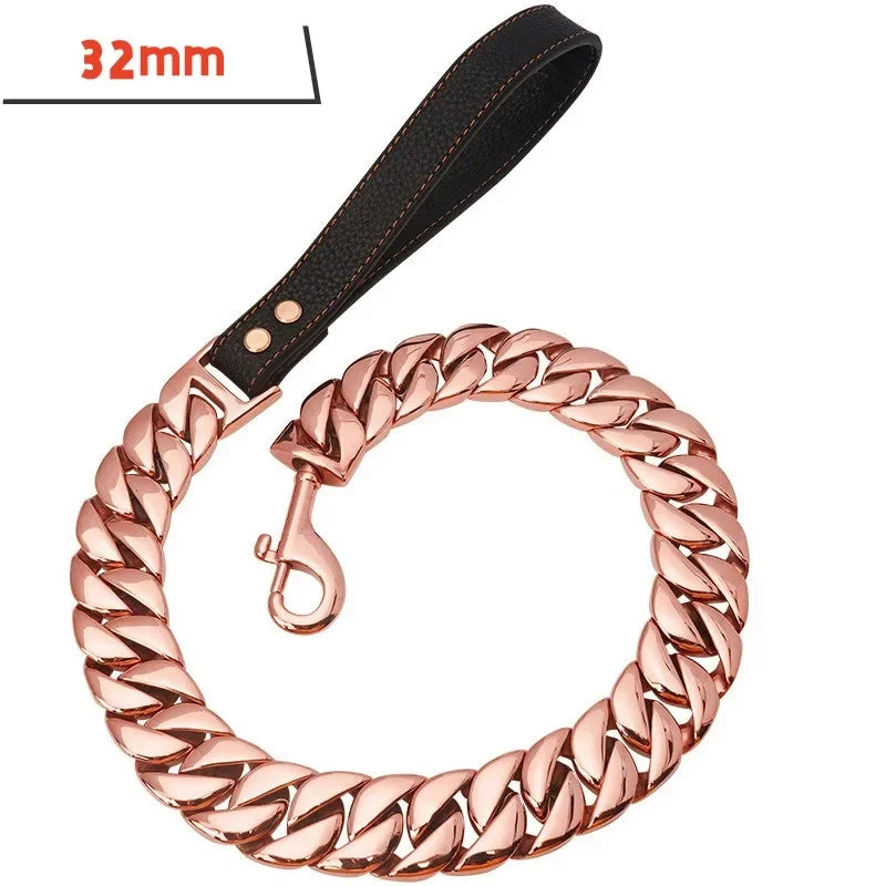 Dog Lead made of Titanium Steel - suitable for 19mm (Cuba V2) or 32mm thick "Toronto"