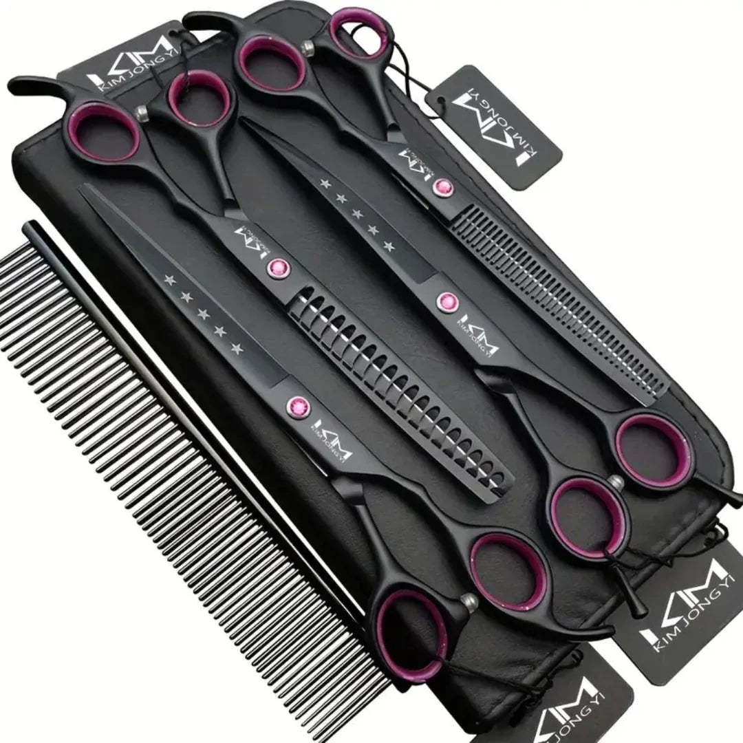 Professional dog grooming and trimming set