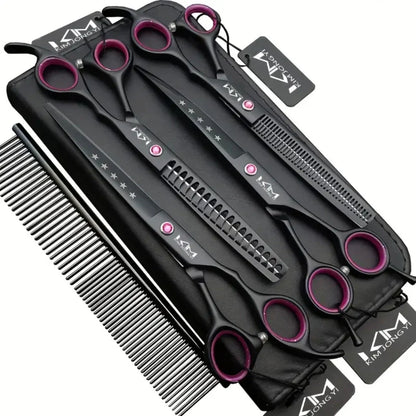 Professional dog grooming and trimming set