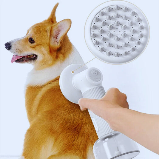 Electrical dog massage brush with waterproof design