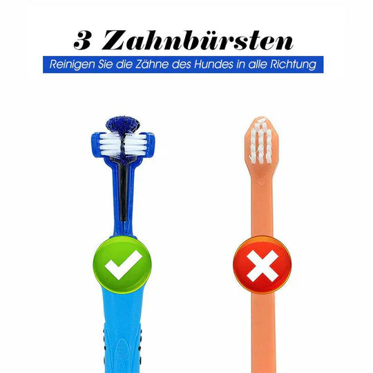 3-head dog toothbrush – Effective cleaning for healthy teeth