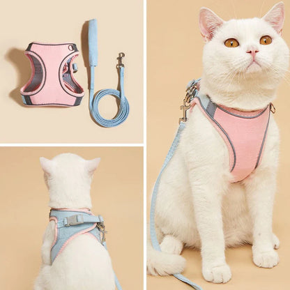 Cute cat harness in premium soft quality