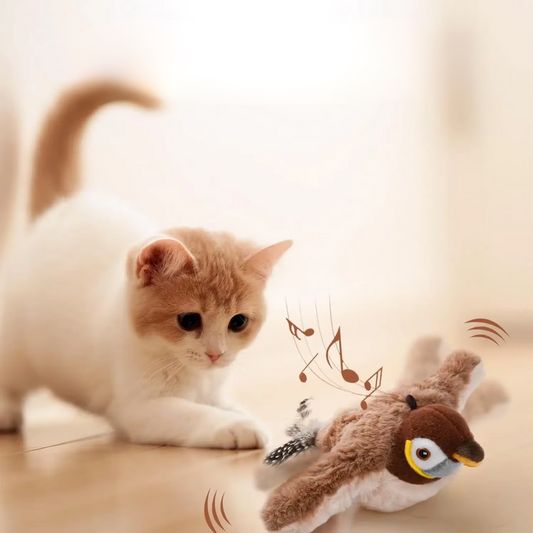 Fluttering bird cat toy