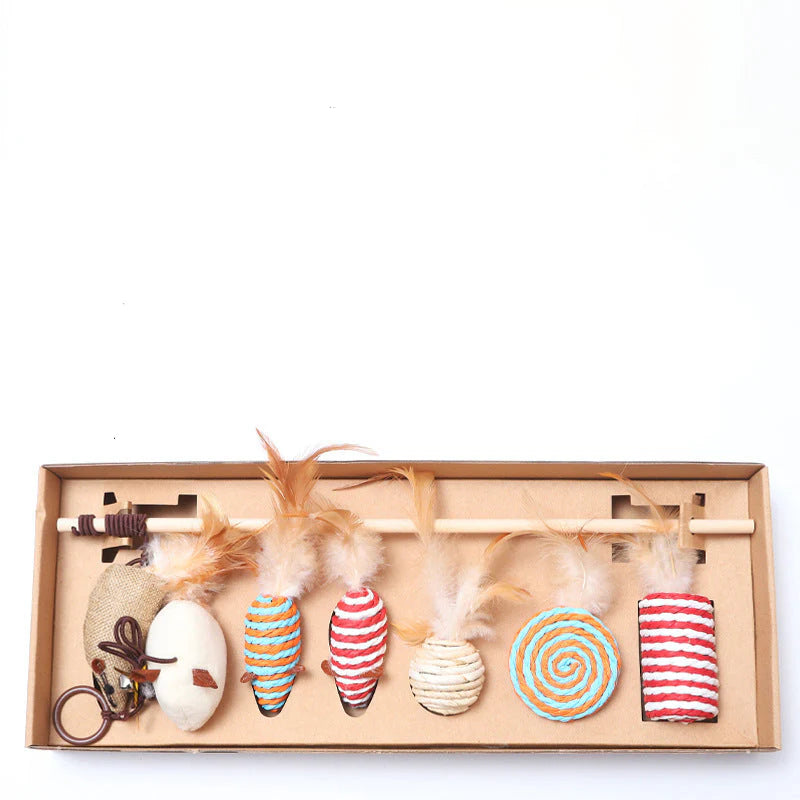 Handmade 7-Piece premium Cat play Set