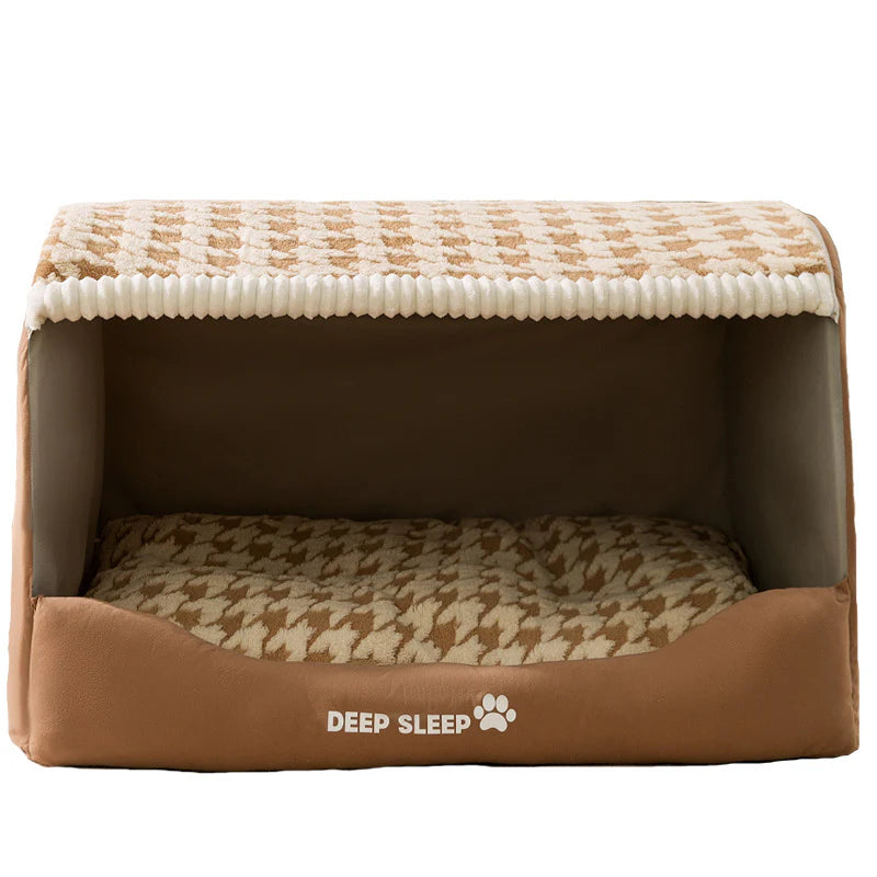 Cosy plush dog house