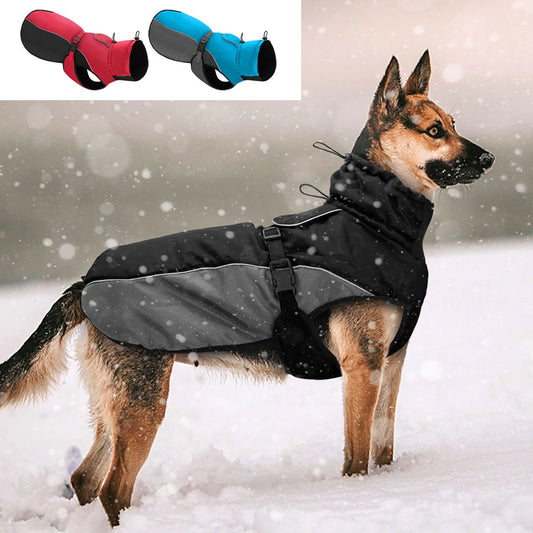 Waterproof raincoat for dogs, including suitability for dog harnesses "Storm Protection+"