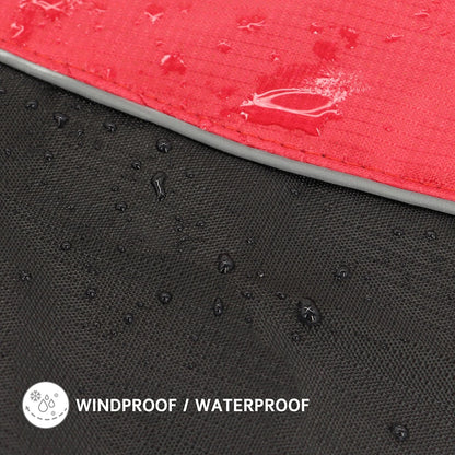 Waterproof raincoat for dogs, including suitability for dog harnesses "Storm Protection+"