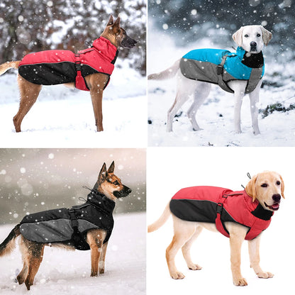 Waterproof raincoat for dogs, including suitability for dog harnesses "Storm Protection+"