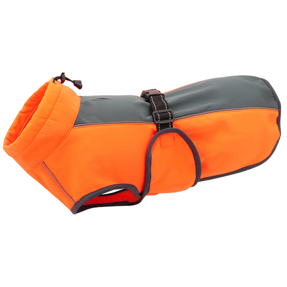 Waterproof raincoat for dogs, including suitability for dog harnesses "Storm Protection+"