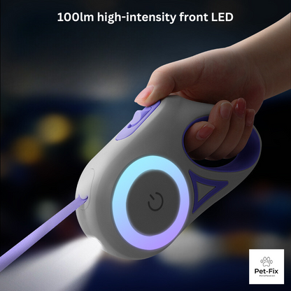 New LED retractable leash 3M or 5M for pets, reinforced version