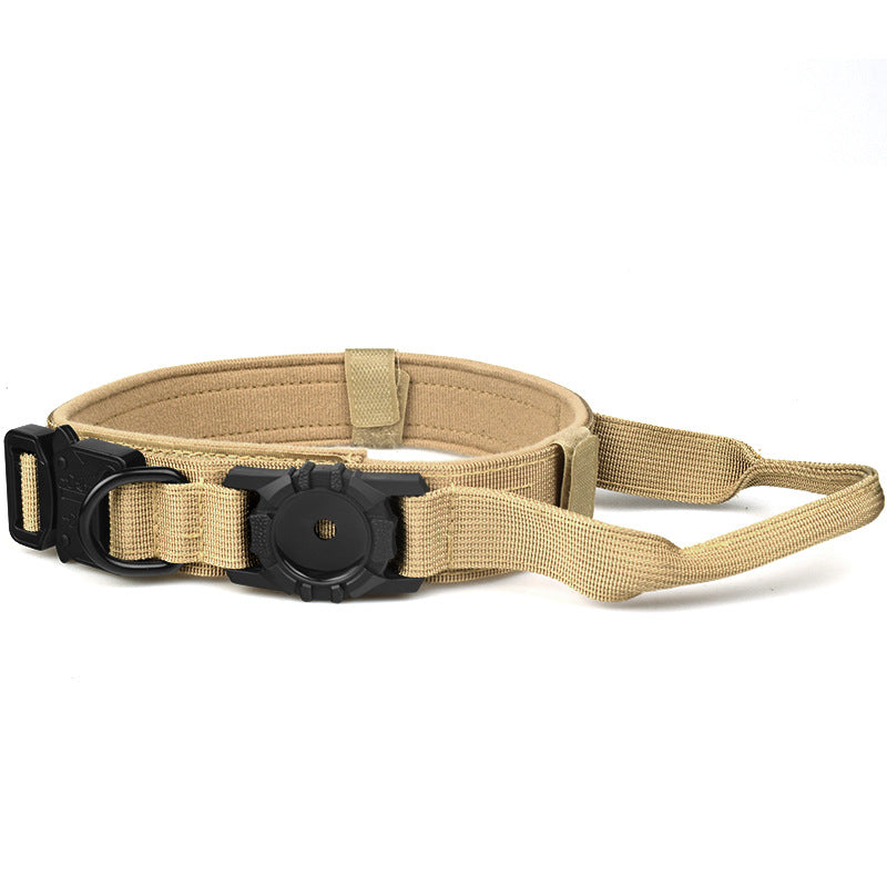 Tactical dog collar, suitable for Apple AirTag tracking device