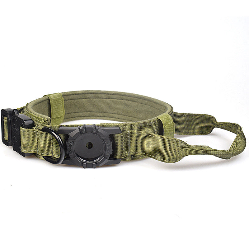 Tactical dog collar, suitable for Apple AirTag tracking device