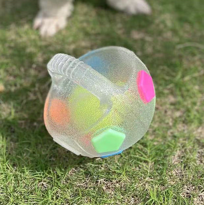 Robust toy ball for relieving stress in dogs