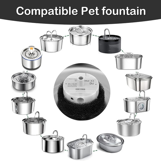 Water Pump For Pet Fountain Stainless Steel  TyP-SMA-800 Ultra-Quiet USB,No Plug Only Water Pump