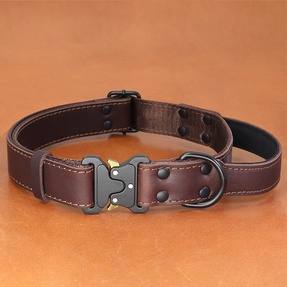 Premium Soft Real Leather Dog Collar