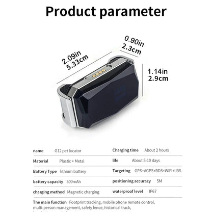 Genuine GPS tracker for pets ‘Spie’ incl. tracking data storage