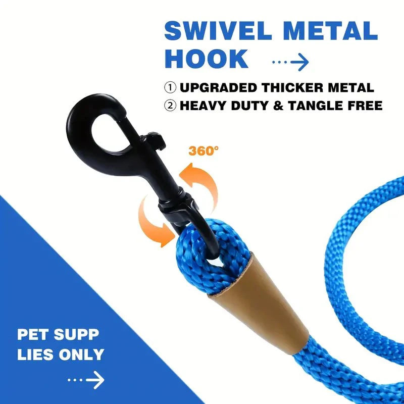 Dog leash made from durable nylon rope for safe handling