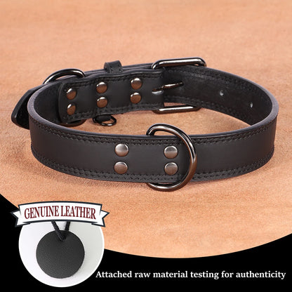 Pet-Fix soft genuine leather dog collar, Artico