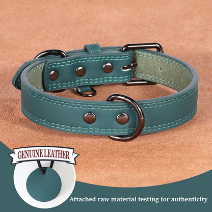 Pet-Fix soft genuine leather dog collar, Artico