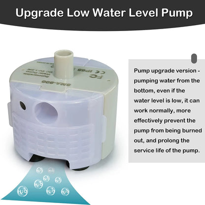 Water Pump For Pet Fountain Stainless Steel  TyP-SMA-800 Ultra-Quiet USB,No Plug Only Water Pump