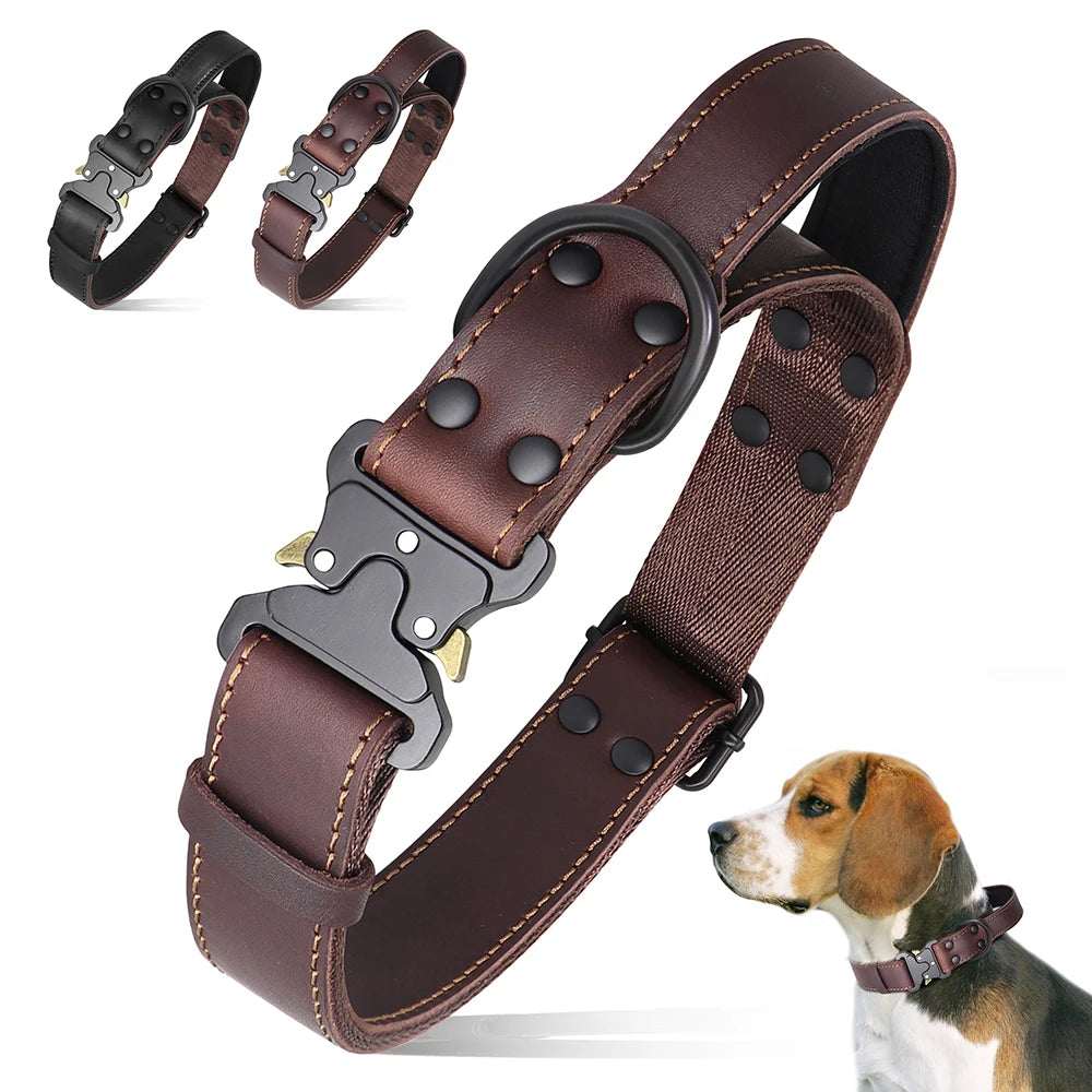 Premium Soft Real Leather Dog Collar