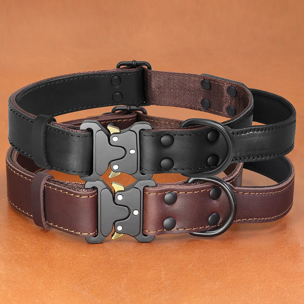 Premium Soft Real Leather Dog Collar