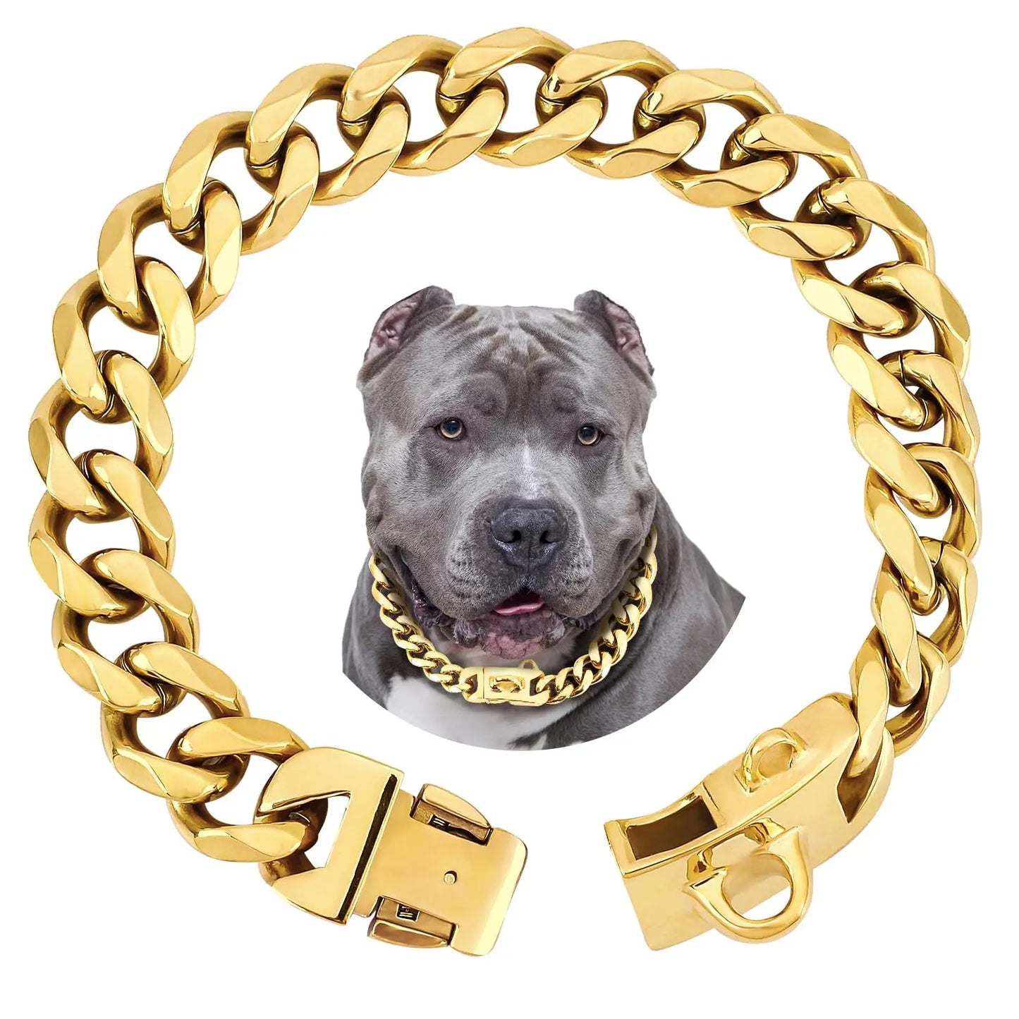 Titanium Steel Dog Necklace "Cuba V2"