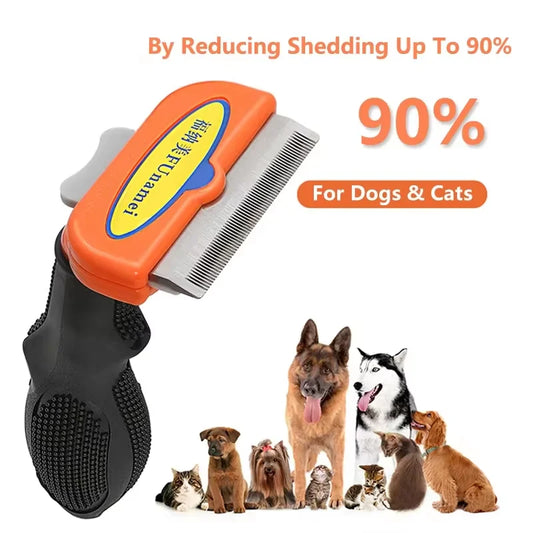 Coat grooming brush for dogs & cats