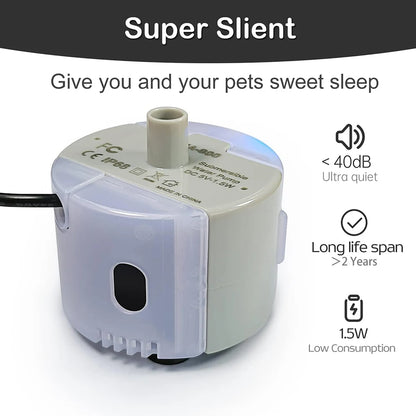 Water Pump For Pet Fountain Stainless Steel  TyP-SMA-800 Ultra-Quiet USB,No Plug Only Water Pump