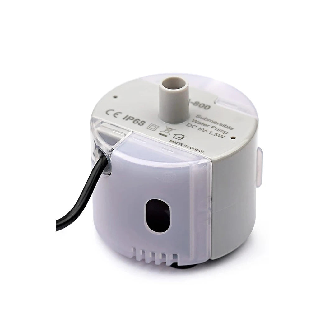 Water Pump For Pet Fountain Stainless Steel  TyP-SMA-800 Ultra-Quiet USB,No Plug Only Water Pump