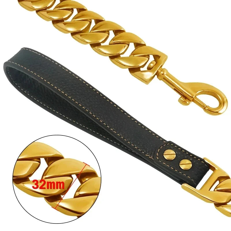 Dog Lead made of Titanium Steel - suitable for 19mm (Cuba V2) or 32mm thick "Toronto"