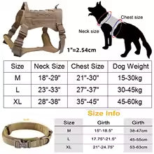Tactical dog harness with pockets and lead Set for training and outdoor use