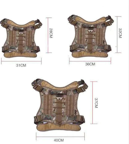 Tactical dog harness with pockets and lead Set for training and outdoor use