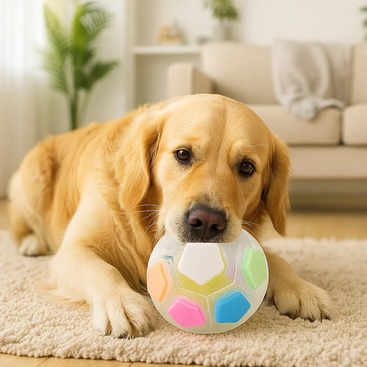 Robust toy ball for relieving stress in dogs