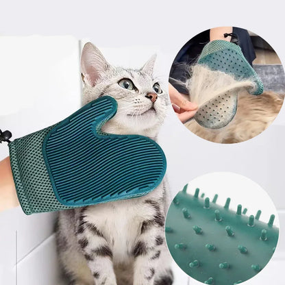 2-in-1 cat glove for grooming