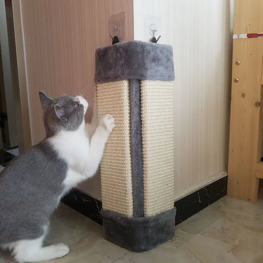 Cat scratching board with soft fleece edge – scratching mat for wall mounting