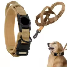 Tactical dog collar, suitable for Apple AirTag tracking device